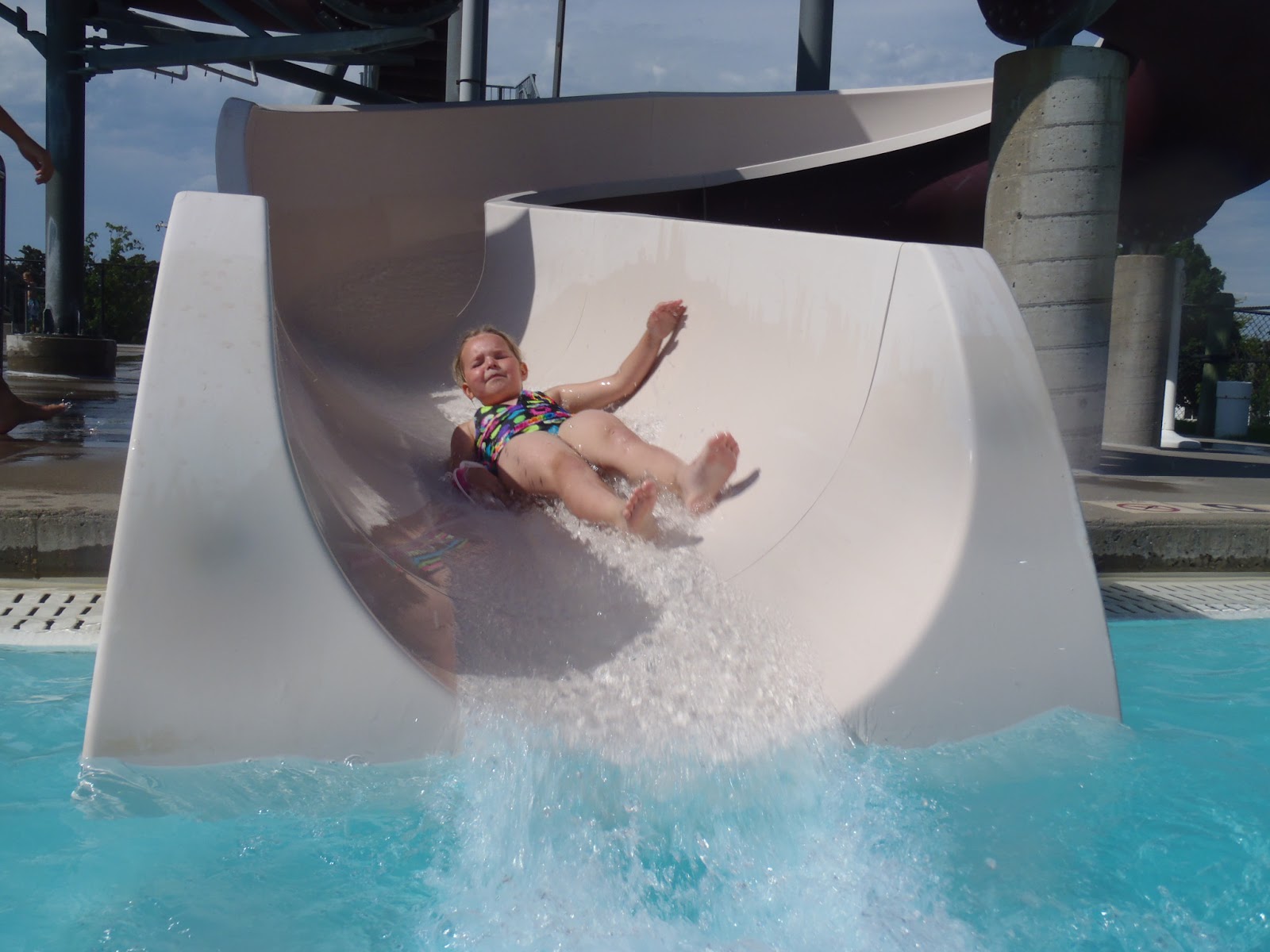 The Snyder Family A day of firsts at the pool....